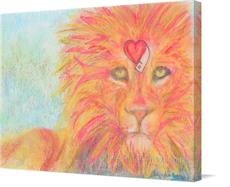 Canvas print of "Love and Courage" by the artist HUES OF COLOR by Brenda Kay