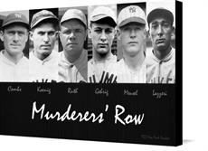 Canvas print of Murderers&#39; Row by the artist Vintage Baseball Posters