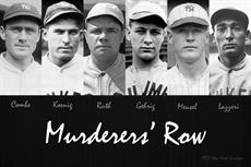 Poster print of Murderers&#39; Row by the artist Vintage Baseball Posters