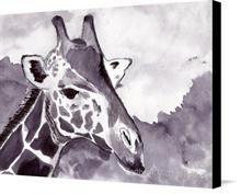 Canvas print of Giraffe by the artist artbasik Michael Rados