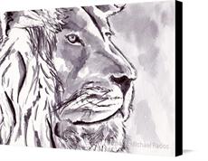 Canvas print of Lion by the artist artbasik Michael Rados