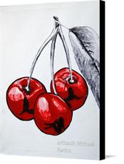 Canvas print of Lust - Cherries by the artist artbasik Michael Rados