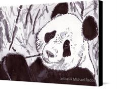 Canvas print of Panda by the artist artbasik Michael Rados