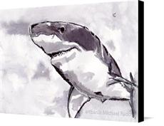 Canvas print of Shark by the artist artbasik Michael Rados