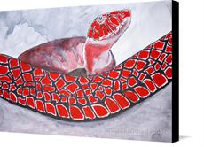 Canvas print of Snake by the artist artbasik Michael Rados