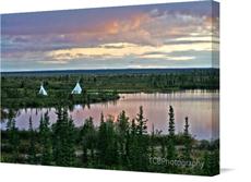 Canvas print of Teepees at Great Bear Lake, Northwest Territories by the artist TCBPhotography