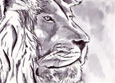 Poster print of Lion by the artist artbasik Michael Rados