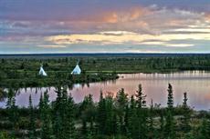 Poster print of Teepees at Great Bear Lake, Northwest Territories by the artist TCBPhotography