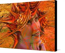 Canvas print of A person travelling through space and time in a crystal spaceship by the artist icarusismart Matthew Lacey