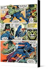 Canvas print of Batman Hulk Comic Strip Canvas or Batman Hulk Comic Strip Poster by the artist Royal Printing