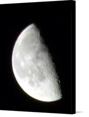 Canvas print of Half Moon by the artist MessyMark