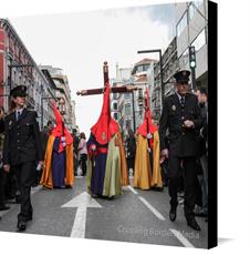 Canvas print of Holy Week: Procession in the streets of Granada, Spain by the artist Crossing Borders Media