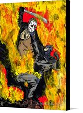 Canvas print of Jason vs. Batman by the artist JThomasKarnick