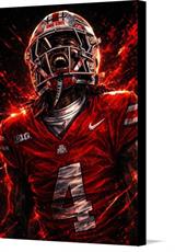 Canvas print of Jeremiah Smith Ohio State Dark Art by the artist BillyGeneDigiArt