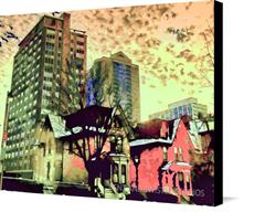 Canvas print of NEW AND OLD by the artist BENT AND TWISTED STUDIOS