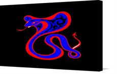 Canvas print of Red Serpent by the artist jamesyokedesigns