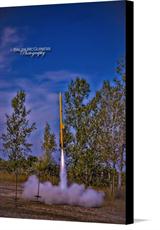 Canvas print of Rocket Launch 6 by the artist Baldii McGuiness Photography