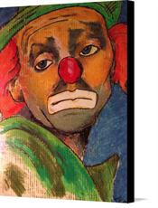 Canvas print of Sad Clown by the artist Eastcoast Grafix