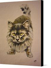 Canvas print of Wanda's cat by the artist Itajo