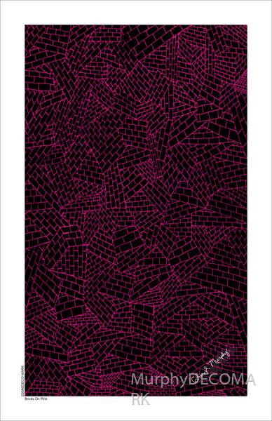 079-Bricks-On-Pink by MurphyDECOMARK 
