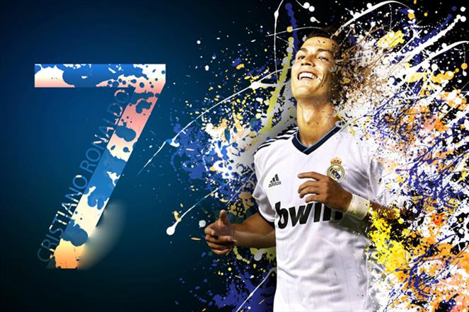 Cristiano-Ronaldo-Splash-Poster-Exclusive-Edition-Cristiano-Ronaldo-Canvas by Royal Printing
