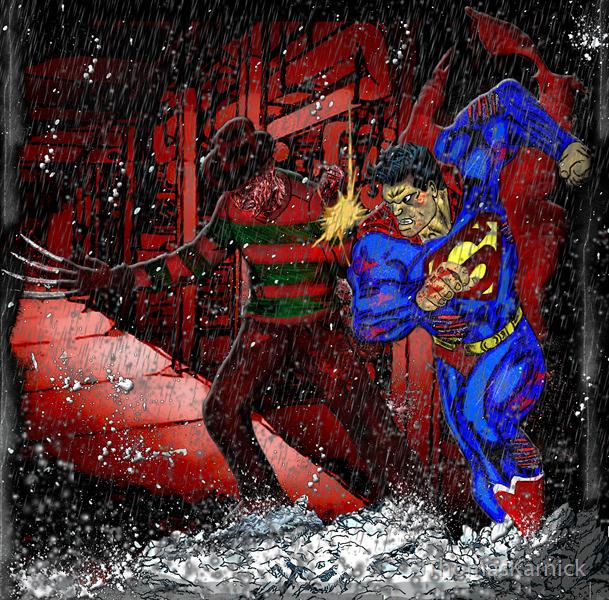Freddy Vs. Superman by JThomasKarnick