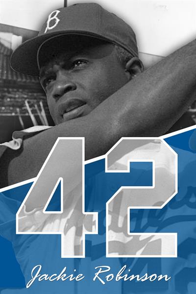 Jackie Robinson 42 by Vintage Baseball Posters