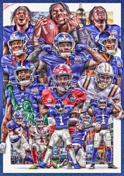 Malik-Nabers--New-York-GiantsLSU-Poster--Full-Color- by BillBengalsGuy