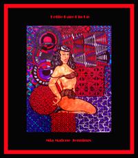 Poster print of Bettie Page Pin Up by the artist The Art Work of Mia MaloneJennings