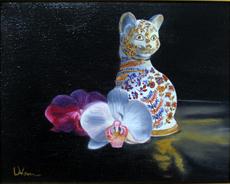 Poster print of Cloisonne Cat by the artist LaVonne