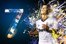 Poster print of Cristiano Ronaldo Splash Poster Exclusive Edition Cristiano Ronaldo Canvas by the artist Royal Printing