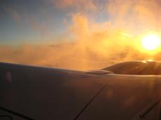 Poster print of FLYING ABOVE THE CLOUDS by the artist SOULANAUT