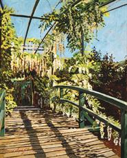 Poster print of Monet's Bridge Giverny by the artist David Lloyd Glover Wall Art