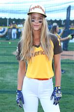 Poster print of Nina Agdal Baseball Canvas Exclusive Edition Nina Agdal Baseball Poster by the artist Royal Printing