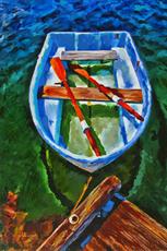 Poster print of Saltspring Blue by the artist Carlyle Art