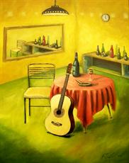 Poster print of The Red Table by the artist RBMcGrath