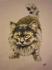 Poster print of Wanda's cat by the artist Itajo