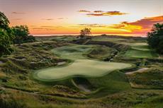 Poster print of Whistling Straits: Glorious Sunrise by the artist WiscoGolfAddict