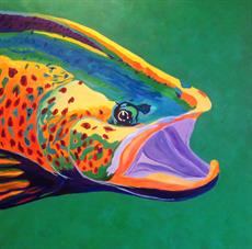 Poster print of fish profile by the artist Western Art