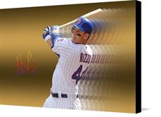 Canvas print of Anthony Rizzo Gold Canvas Exclusive Edition Anthony Rizzo Gold Poster by the artist Royal Printing