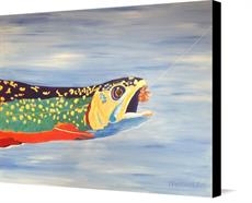 Canvas print of Brown Trout by the artist Western Art