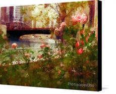 Canvas print of Chicago river Walk by the artist PhotoscapesOhio