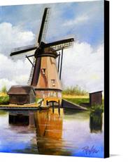 Canvas print of Dutch Windmill by the artist RBMcGrath