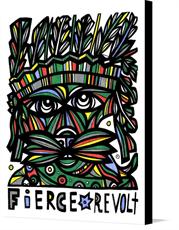 Canvas print of Fierce Revolt BuddaKats by the artist The BuddaKats