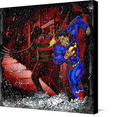 Canvas print of Freddy Vs. Superman by the artist JThomasKarnick