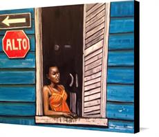 Canvas print of Girl in Panama by the artist Itajo