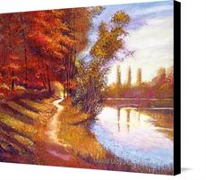 Canvas print of Lakeside Colors by the artist David Lloyd Glover Wall Art