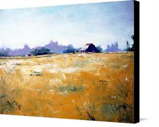 Canvas print of Landscape with Barn by the artist RBMcGrath