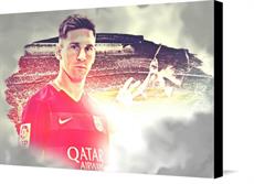 Canvas print of Lionel Messi Qatar Poster Exclusive Edition Lionel Messi Canvas by the artist Royal Printing