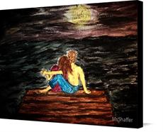 Canvas print of Lover Night by the artist MsShaffer